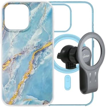 מארז שיש של Sonix Ice Blue Case + Maglink Car Mount עבור Magsafe iPhone 14 Pro
