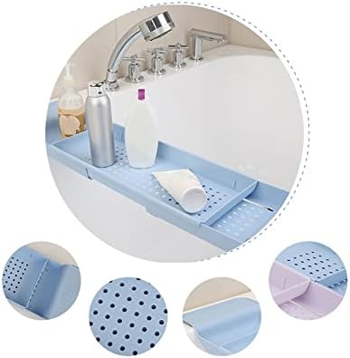Kfjbx נשלף אמבטיה מתלה לאחסון מדף אמבטיה מדף מתלה ניקוז מדרגי מדרג ריבוי מגבות מארגן מגבות כלי אמבטיה מדף