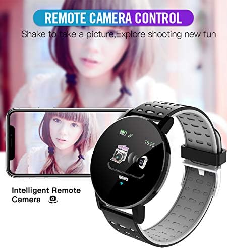 שעון חכם של Kingnuos לטלפון iOS וטלפון אנדרואיד, שעון נשים לגברים IP67 עמיד למים שעון חכם שעון כושר שעון עם דופק/ניטור שינה צעד מונה תזכורת Bluetooth