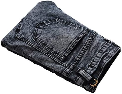 Andongnywell's Slim Fit Jeans Take Cuyed Jeans במצוקה שטופה אופנוע