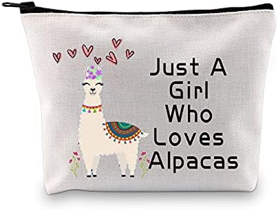 תיק איפור אלפקה של Pxtidy alpaca מתנות מאוהבות אלפקות רק מי שאוהב איפור אלפקס רוכסן כיס לאמה אלפקה מתנה לנשים S