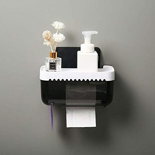 LiRuxUN קיר רכוב נייר טואלט מחזיק גליל אמבטיה מתקן קופסת רקמות אטום למים מתלה קל להתקנה
