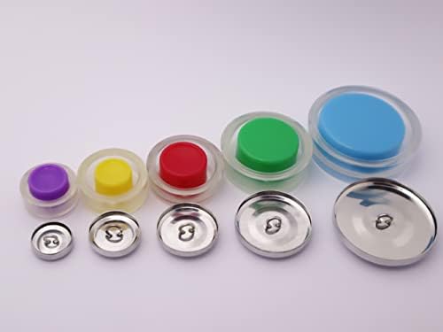 ערכת כפתור כיסוי קטפטה כפתור כפתור כפתור כיסוי בד DIY לחצני כיסוי עם כפתורי חוט בגודל 45 כפתורים מכוסים לחצני טיפה 120 סטים ו -2 כלים