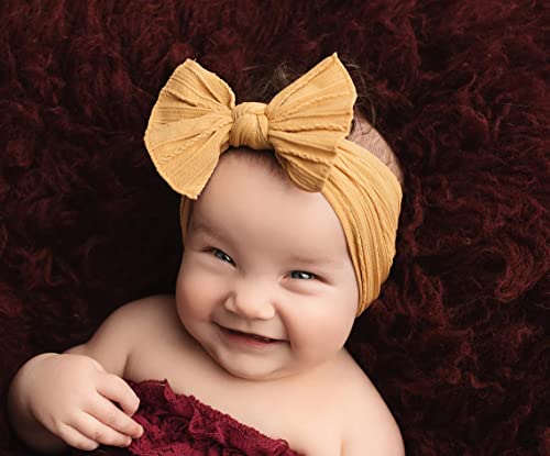 תינוק ניילון סרטי ראש סרטי שיער שיער קשתות גומיות שיער אביזרי עבור תינוק בנות יילוד תינוקות פעוטות ילדים, זהב