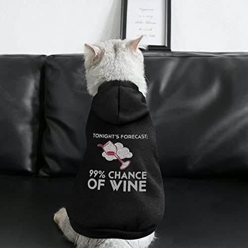 סווטשירט של קפוצ'ון כוסית כוסית עם הדפסי כובע בגדי חתול כלבים