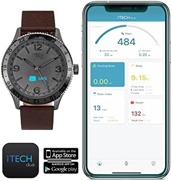 צמד Itech Smartwatch Tracker Tracker צעד מונה שינה צג שינה מחוברים התראות GPS לנשים וגברים עד 10 יום תואם לסוללה עם אנדרואיד & iOS