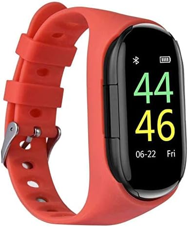 שעון צמיד חכם M1 עם אוזניות חכמות של Bluetooth 5.0 יכול למדוד קצב לב, לחץ דם, שלבים, צג איכות שינה