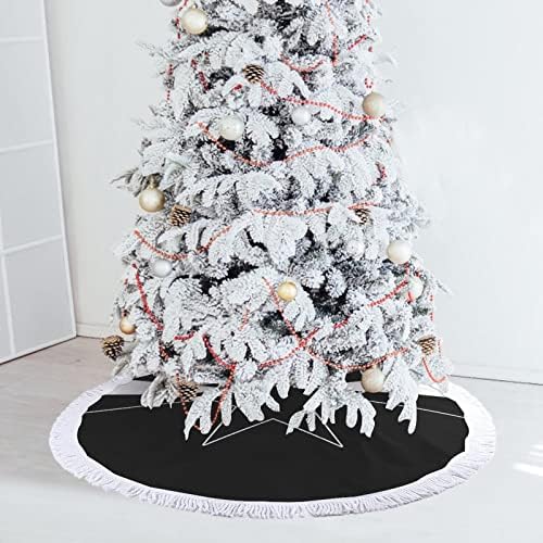 דגל אריזונה חצאית עץ חג המולד לקישוטים למסיבות חג עם תחרה ציצית