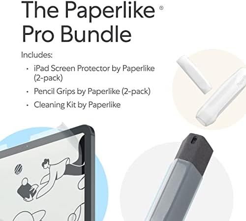 ערכת Po-in-One של Paperlike 2.0 Pro-All-in-One כוללת מגן מסך עבור iPad Pro 11 ו- iPad Air 10.9, אחיזות עיפרון, וקהיל ניקוי