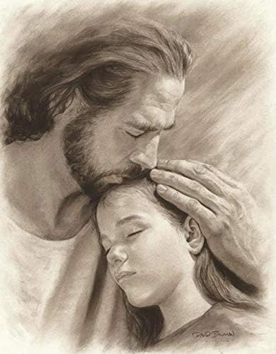 דוד באומן שלי ילד קיר אמנות הדפסת ישו נשיקות ילד דתי רוחני נוצרי אמנות