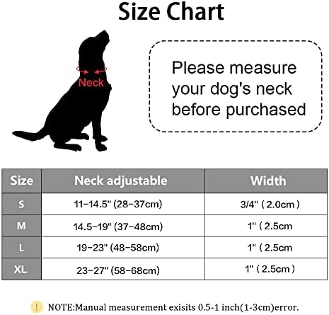 צווארון כלבים רפלקטיבי של TDTOK לכלבים קטנים בינוניים גדולים עם ניאופרן רך נושם מרופד, כבד כבד מתכוונן צווארון ניילון עמיד עם דולר מתכת, צוואר התאמה: 11 ''-27 ''