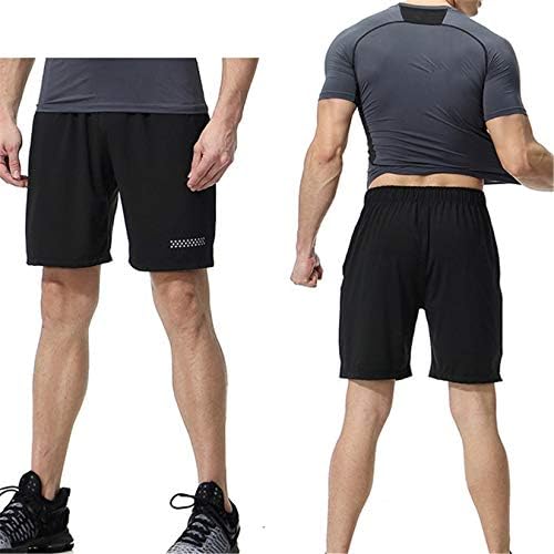 גברים מזדמנים ספורט מהיר יבש אימון ריצה או חדר כושר אימון קצר מכנסיים עם כיסים