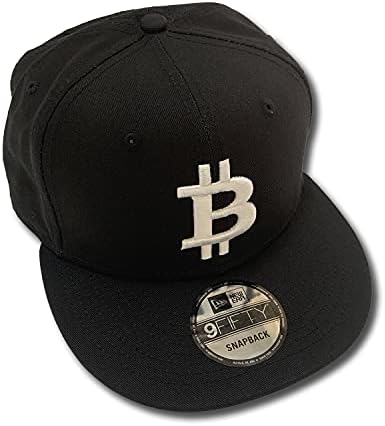 BTC Universe Bitcoin BITCE BILL מתכוונן SNAPBACK כובע שחור מוצק עם רקמת PUFLE תלת מימד לבן מהדורה מוגבלת בגודל אחד-SMALL