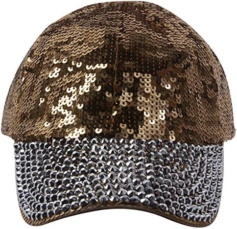 לבוש ראש שיק נשים נצנץ אופנה כובע בייסבול עם שטר מסלול מלא