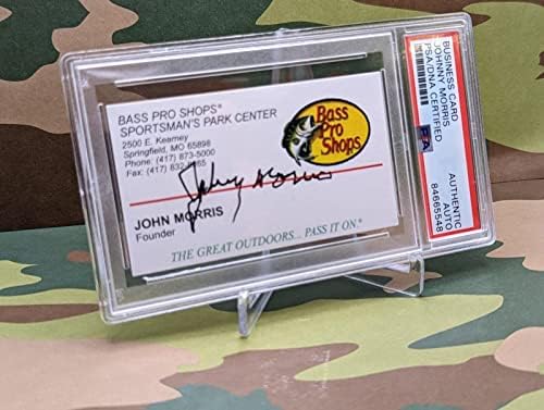 ג'וני מוריס בס פרו חנויות המפקד המפקד PSA חתימה כרטיס ביקור חתום - כרטיסי כדורגל עם חתימה NFL