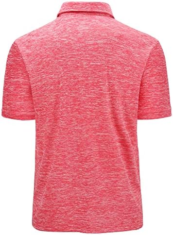 חולצות פולו של Secood לגברים לחות מפתחים שרוול קצר חיצוני ביצועים ספורט טקטי חולצת טניס גולף טקטי