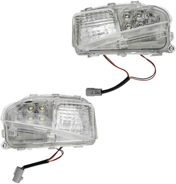 Sixbuys זוג של אורות ערפל של DRL LED FOG קדמי נהיגה קדמית מנורות איתות עבור טויוטה פריוס 2012-2015 ולתוסף פריוס 2014-2015 מחליף TO2531150/TO2530150/8151147060/8152147060/12528500/12528600