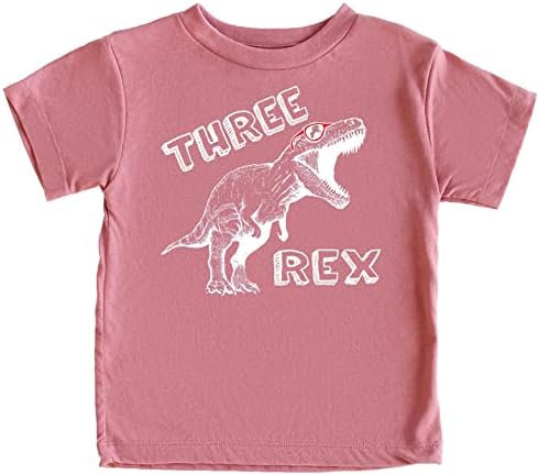 זית אוהב אפל שלושה רקס דינוזאור 3 יום הולדת חולצות לתינוק בנים ובנות שלישי יום הולדת תלבושת