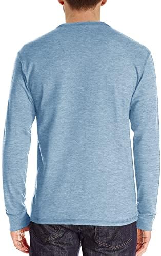 חולצות הנלי מזדמנים גברים שרוול ארוך אופנה קלאסית כפתור חולצה כותנה כותנה חולצת טריקו בסיסית