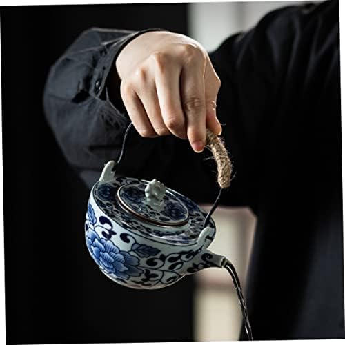 קאבילוק כחול -לבן חרסינה קומקום קרמיקה תה קומקום קומקום תה סיני תה אל חלד קומקום כיריים