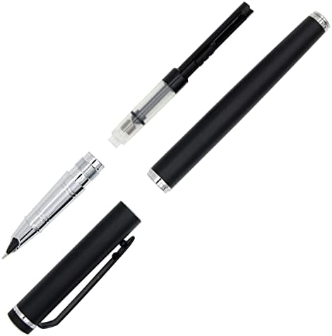 עט נובע גולור ג ' ינהאו 101 עם ממיר דיו, ציפורן עדינה, שחור מט