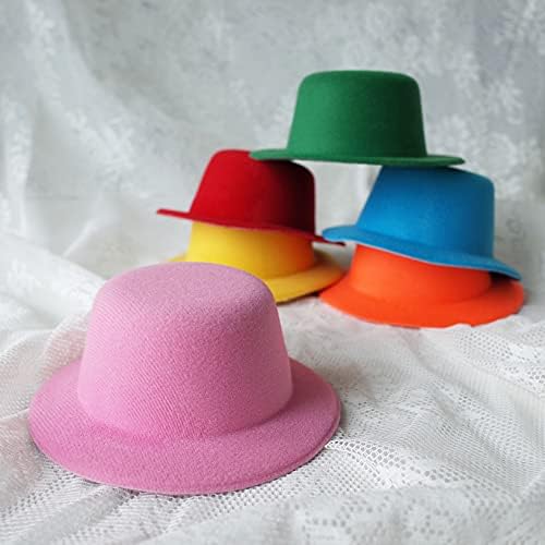 6 צבעים מיני כובעים רשמיים כובעים מיניאטוריים כובעים למלאכות DIY אביזרי שיער מקשטים （5.1 /13 סמ)