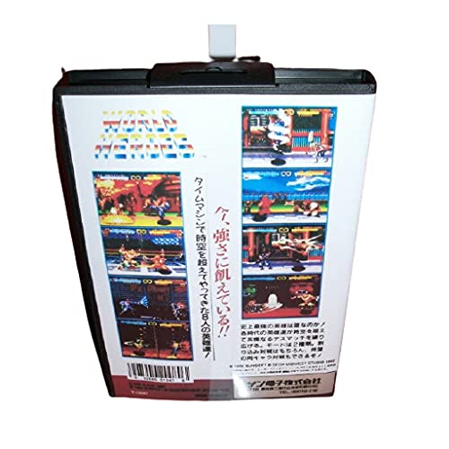 Aditi World Heroes יפן עטיפה עם קופסא ומדריך למגמה MD Megadrive Genesis Console Console 16 bit MD