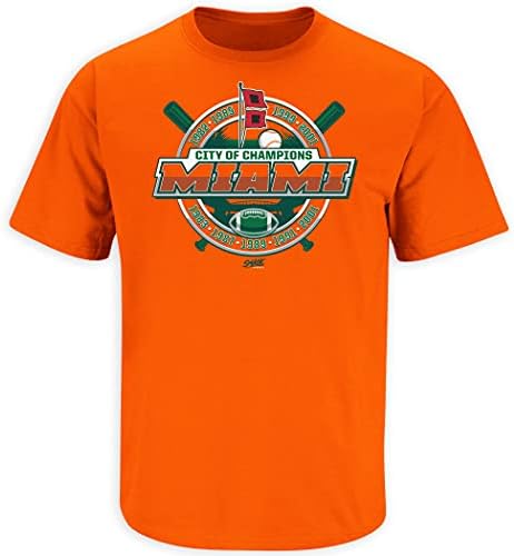 מעריצי מכללת מיאמי לבוש. חולצת טריקו של City of Champions Orange