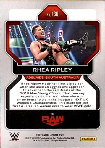 2022 PANINI PRIZM WWE 136 כרטיס מסחר בהיאבקות RHEA RIPLEY RIPLEY