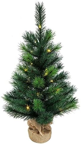 קורט ס. אדלר בעץ חג המולד מיניאטורה המופעל על ידי סוללה בגודל 2.5 רגל