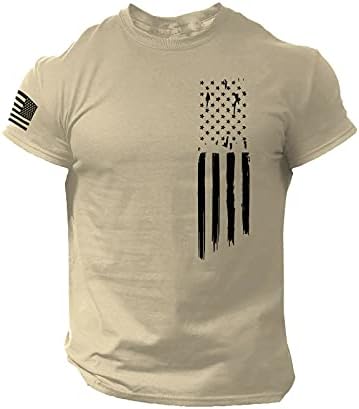 גברים של אמריקאי דגל חולצה קיץ מזדמן קצר שרוול גרפי טי חולצות הדפסת חולצות מגניב שרירים אימון פטריוטית טי