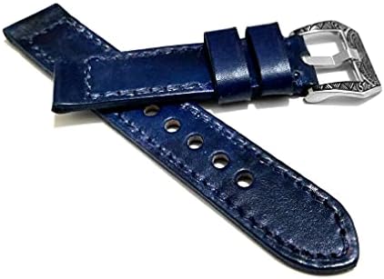 רצועת עור מקורית של ניקסטון כחול תואם ל- Garmin Vivomove HR, Vivomove Luxe ו- Vivomove Smartwatches PINS TOOL B20
