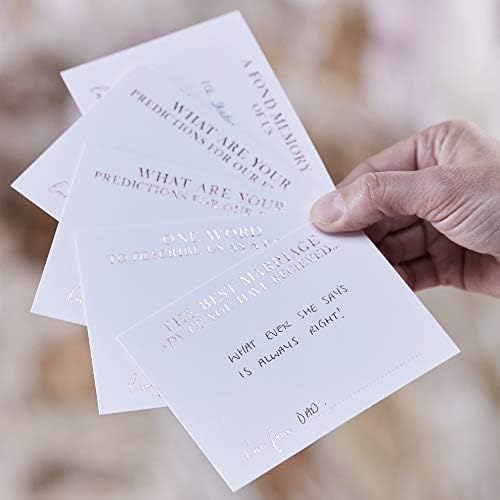 ג'ינג'ר ריי עץ עם קופסת זיכרון לחתונה של טקסט לבן עם 75 קלפים