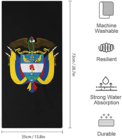סמלים לאומיים של מגבות ידיים בקולומביה פנים וגוף שטיפת בגדים מטלוני רחצה רכים עם חמוד מודפס למלון מטבח אמבטיה