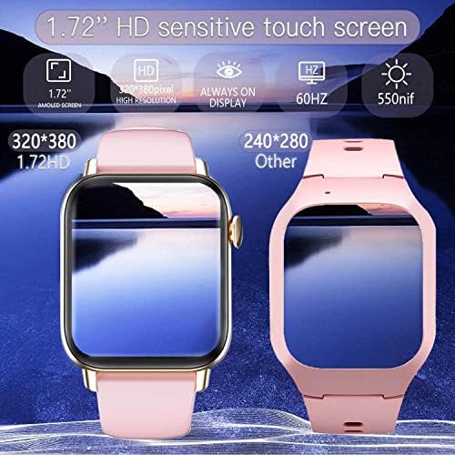 GT HITGX 1.72 HD Smart Watches עבור Women Fitness Watch עם שליטה קולית AI 300mAh SmartWatch 100+ מצבי ספורט חכם שעון חכם עבור טלפונים אנדרואיד של iPhone