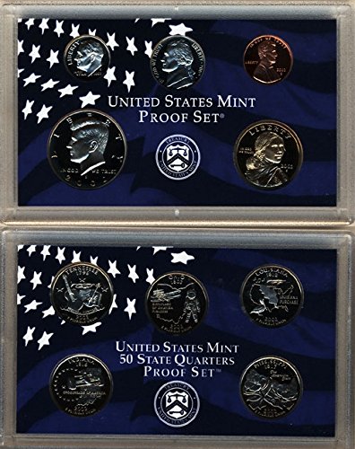 2002 ארהב מנטה 10 הוכחות לבוש מטבעות מוגדרות בהוכחת OGP