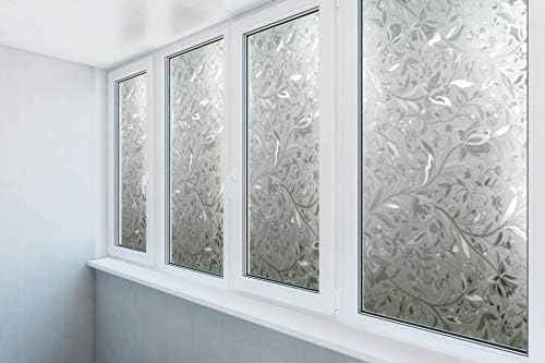 חלונות Protint מקדים את חלון המלבן המותאם אישית סרטים בגודל של בין 68 אינץ 'לרוחב 34 אינץ', סדרה פרחונית 5 עיצוב