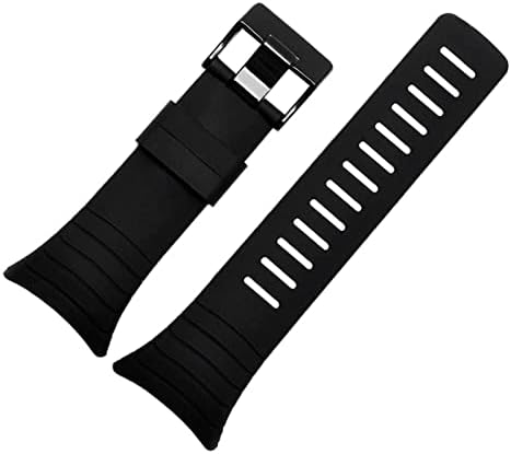 Fulnes Smart Silicone Watchband for Suunto Core Strap Strap צמיד צמיד 35 ממ חגורה שחורה כלול ברגים מברגים