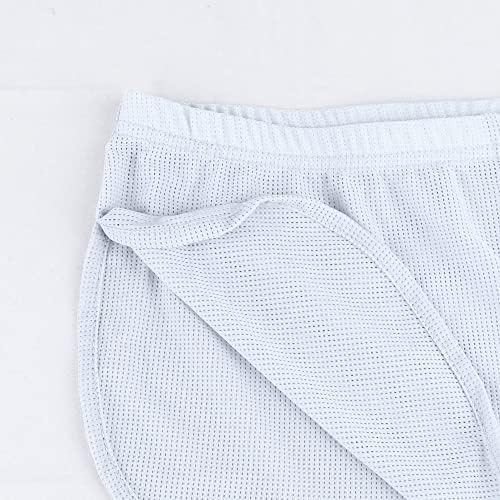 גברים של פיצול צד מכנסיים קצרים סקסי לנשימה גדול פיצול הצדדים רשת ספורט מכנסיים קצרים