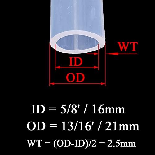 צינורות סיליקון של Ofowin 5/8 'id x 13/16' OD 3.3ft צינור צינור גומי סיליקון צינור אוויר לצינור משאבת נוזל גז נקה.
