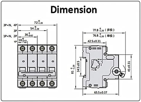 DJDLFA 3 מוט DIN מסילה מיני מפסק מנתג אוויר בית מתג חלוקה תיבת ציוד מכני הגנה על מנוע הדפסת לייזר