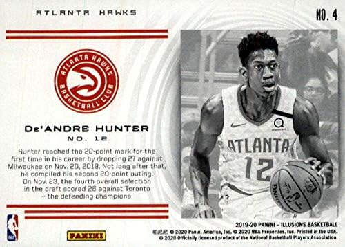 2019-20 אשליות פאניני השפעה מיידית 4 De'Andre Hunter Atlanta Hawks NBA כרטיס מסחר בכדורסל