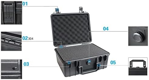 BBSJ תיבת כלים לבטיחות ABS ABS אחסון פלסטיק ציוד ציוד כלי ציוד מארז מזוודה חיצונית עם קצף בפנים