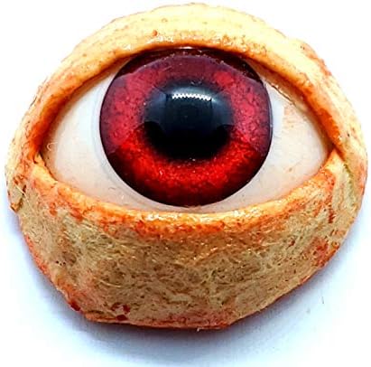 נקודת עיניים אקרילית בגודל חיים ריאליסטי עבור אבזרי ליל כל הקדושים, מסכות, בובות, מלאכה, תכשיטים 1.25 עין אדומה ארנב עגול